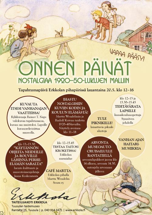 Juliste Erkkola Onnenpäivät Juliste Erkkola Onnenpäivät