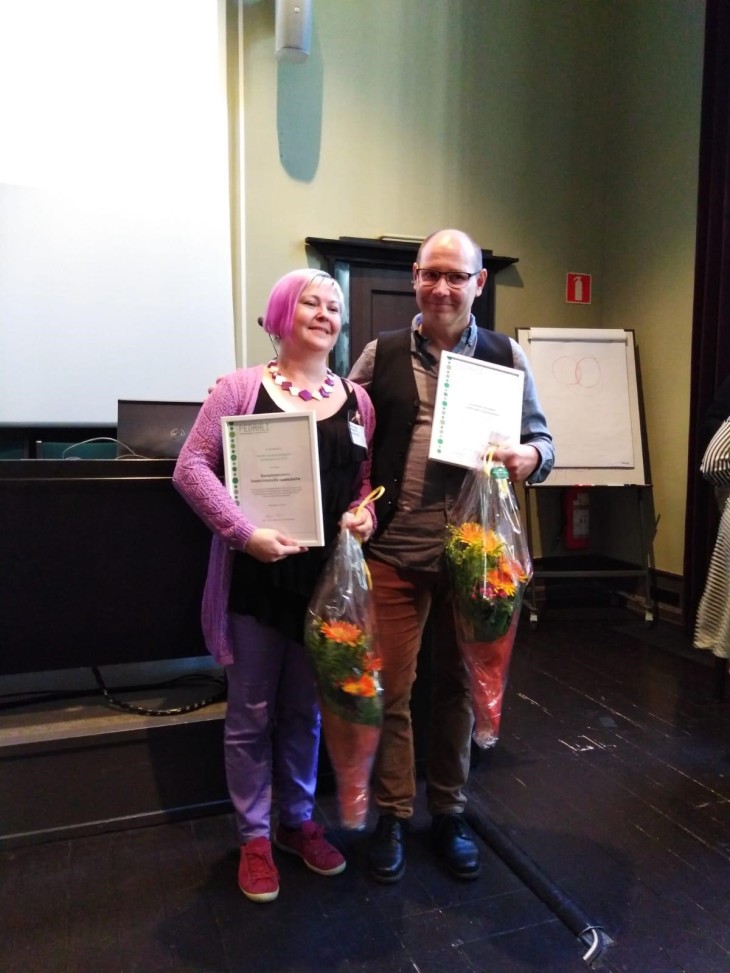 Pedapalkinnon jako 2019 kuva Museopedagoginen yhdistys Pedaali ry Pedapalkinnon jako 2019 kuva Museopedagoginen yhdistys Pedaali ry