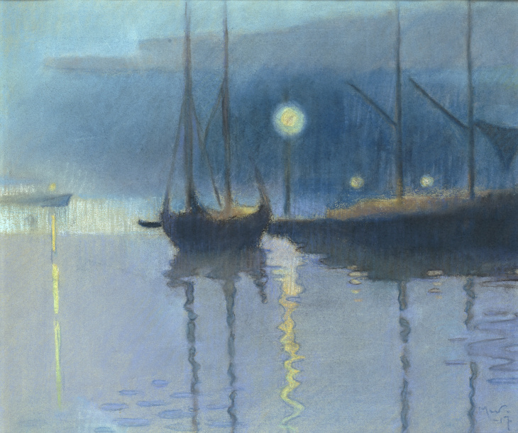 Martta Wendelin Öinen satama 1917 Tuusulan museo. Kuva Museokuva Martta Wendelin Öinen satama 1917 Tuusulan museo. Kuva Museokuva